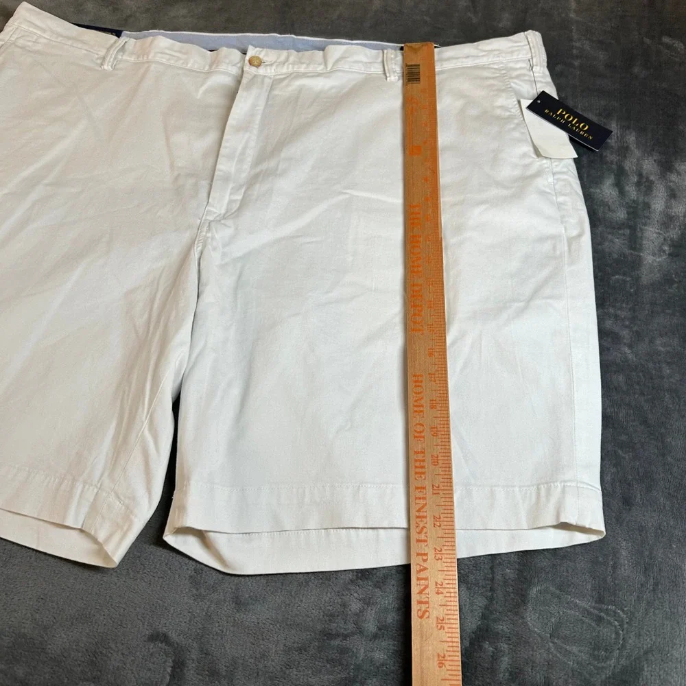 Polo Ralph Lauren Chino Shorts Flat‎ Front Classic Fit Light Beige Mens 50